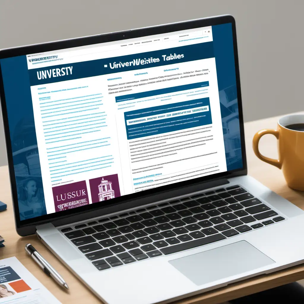 An image of a Split screen showing university websites, program brochures, and comparison tables.