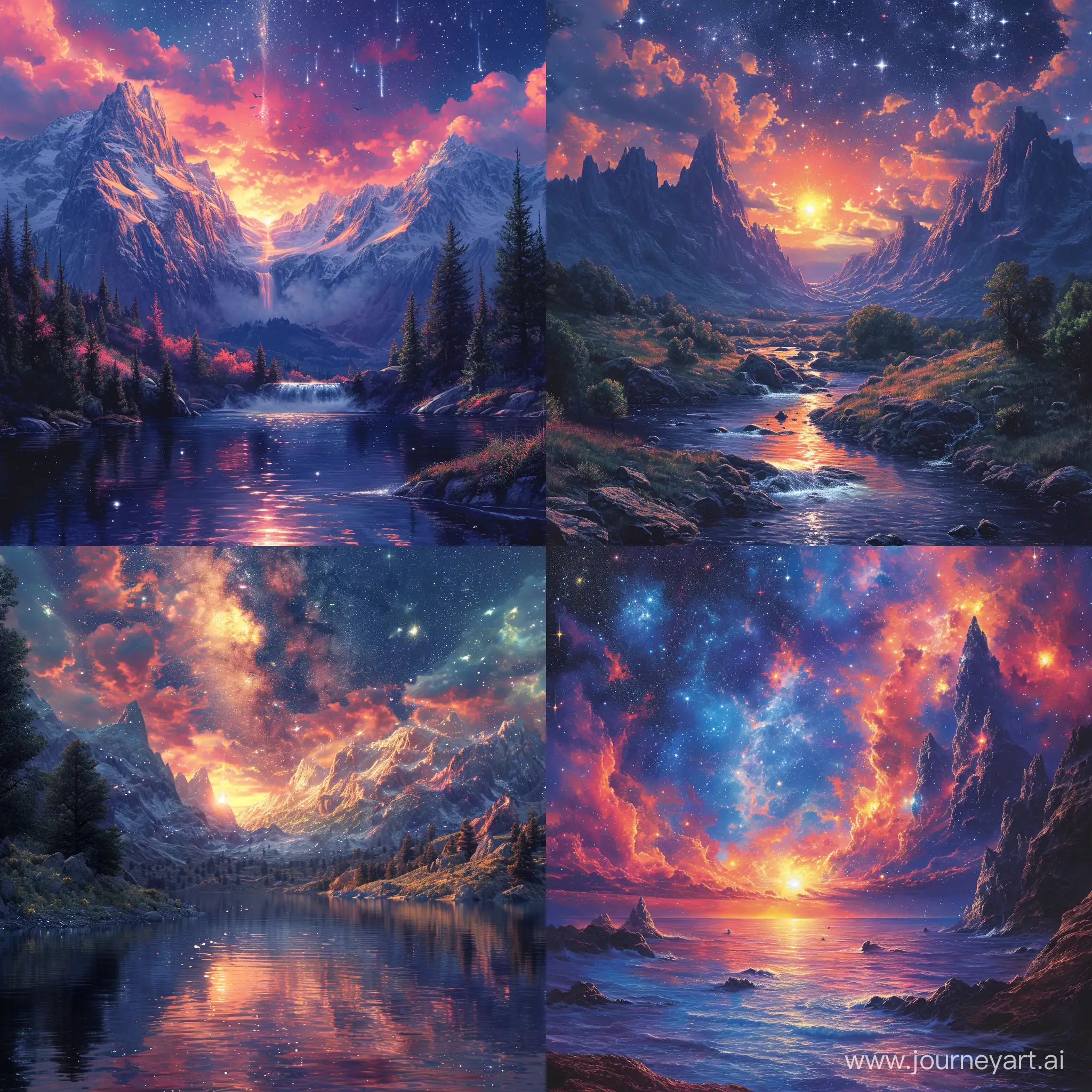 Vibrant-Fantasy-Landscape-with-Mountains-Lake-and-Celestial-Stars