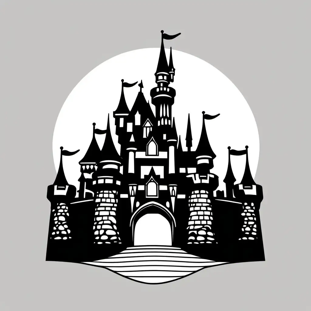 Disneyland Sleeping Beauty Castle Silhouette Tshirt Design