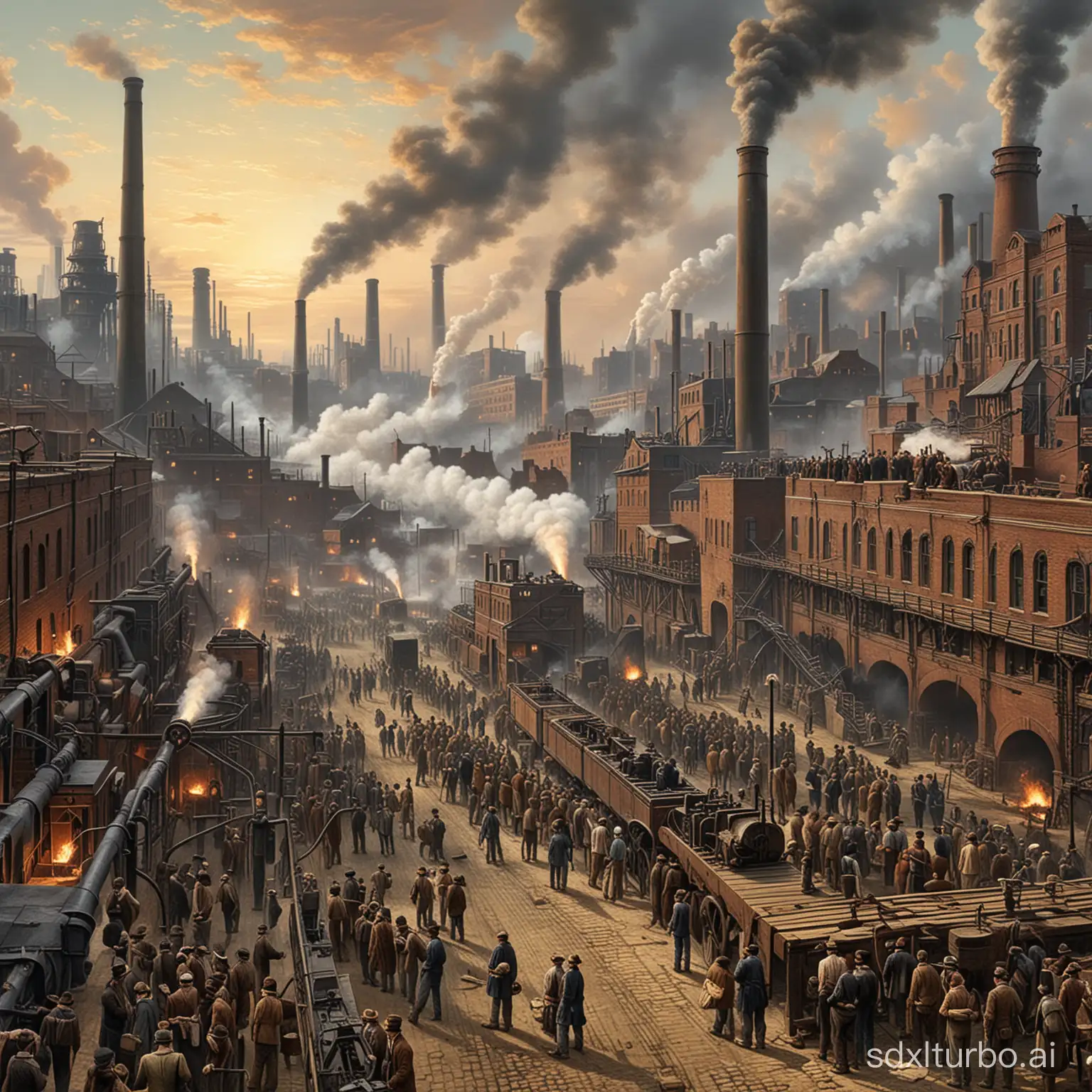 Industrial-Revolution-Machinery-in-a-Factory-Setting