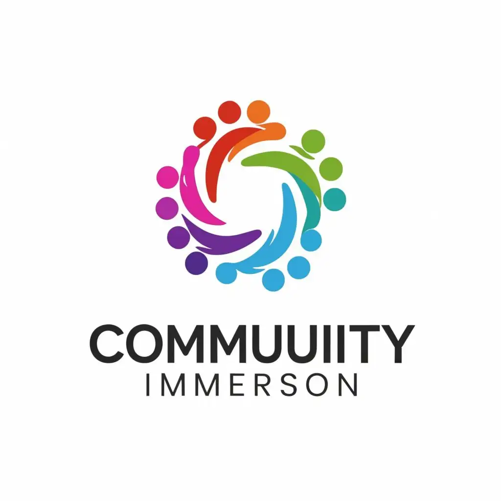 logo, people, with the text "community immersion", typography, be used in Nonprofit industry
