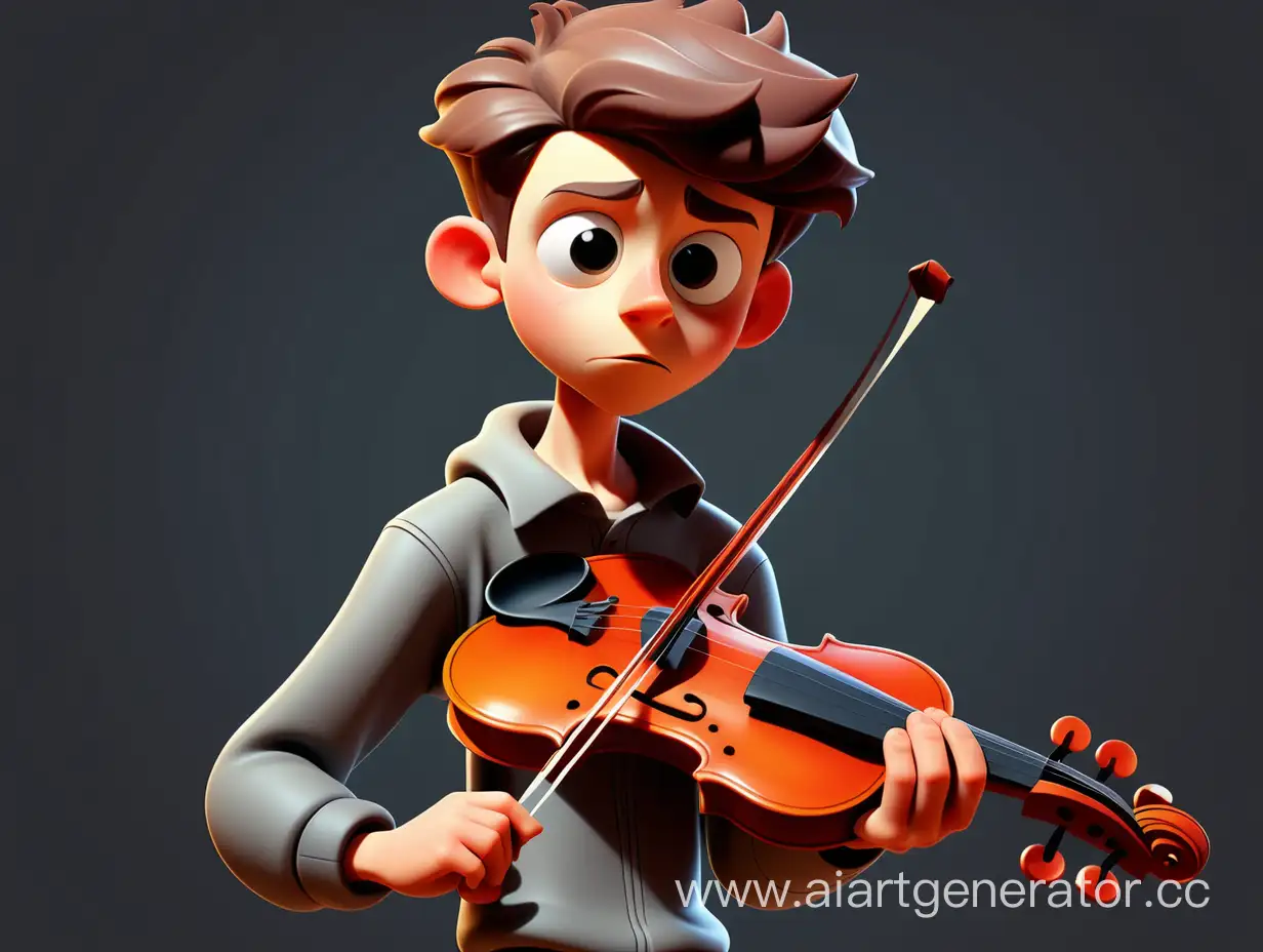 Cartoon-Boy-Playing-Violin-in-Full-Growth