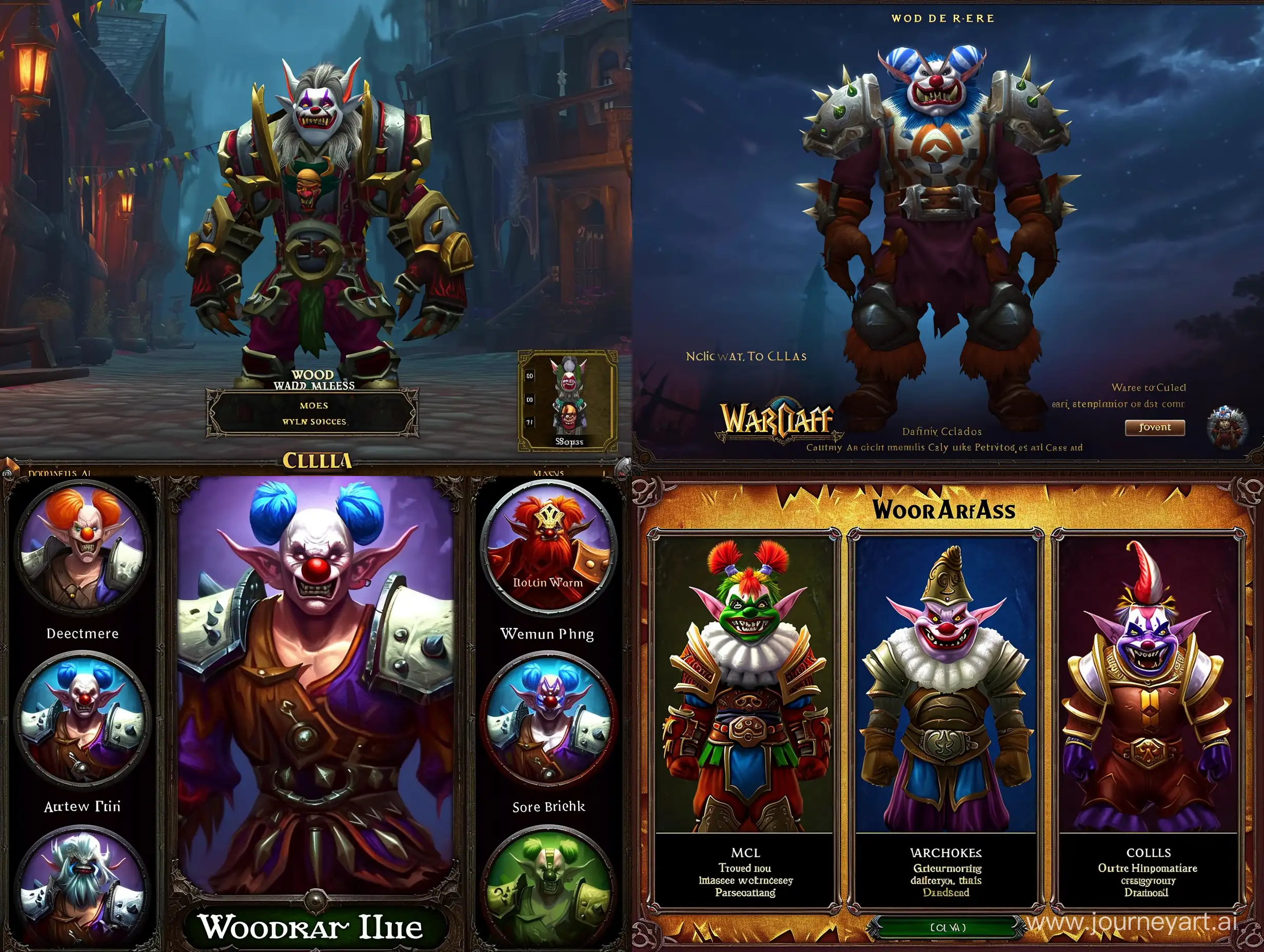 Night-Elf-Clown-in-Heavy-Plate-Armor-World-of-Warcraft-Character-Selection