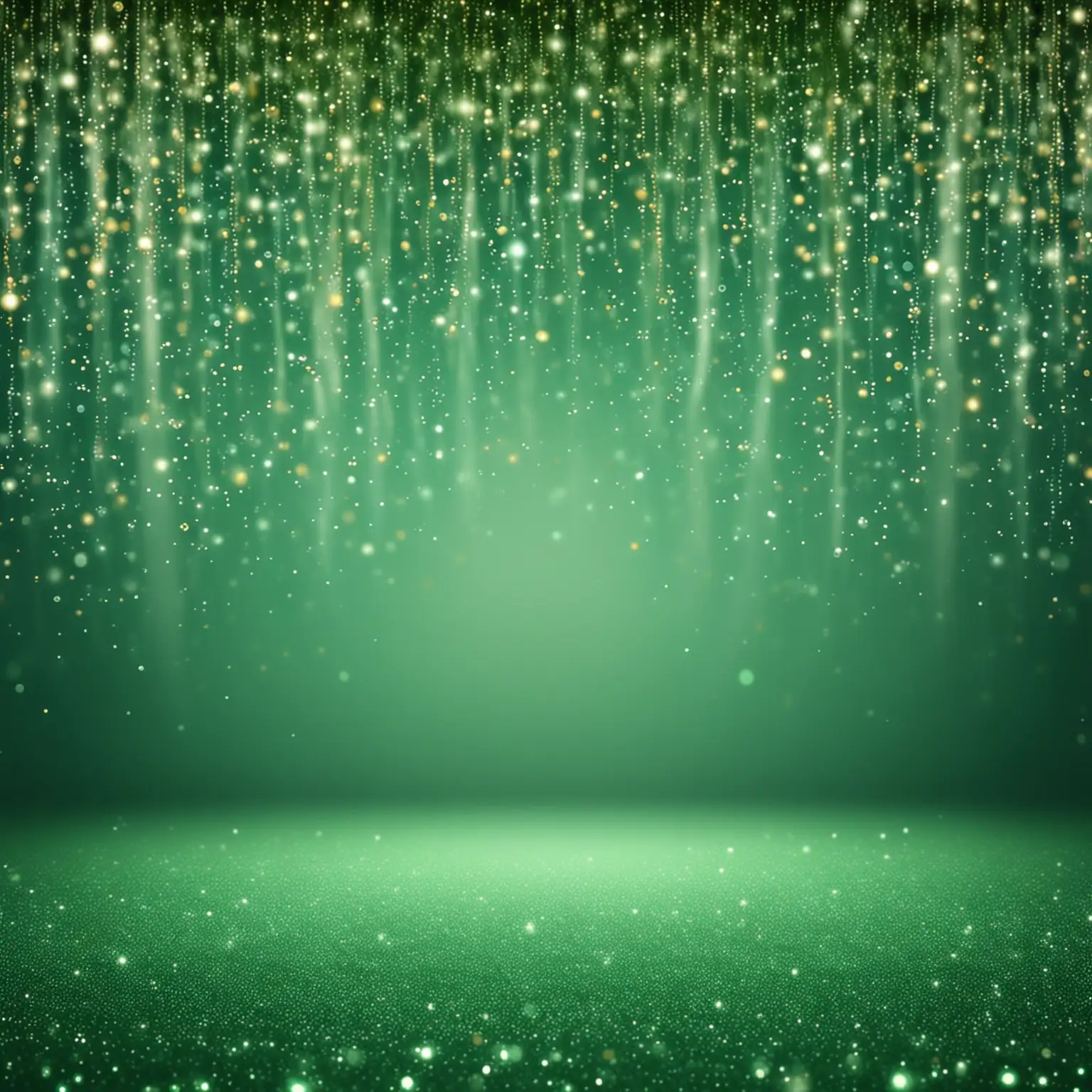 Glittering Green Luxe Background with Sparkling Highlights