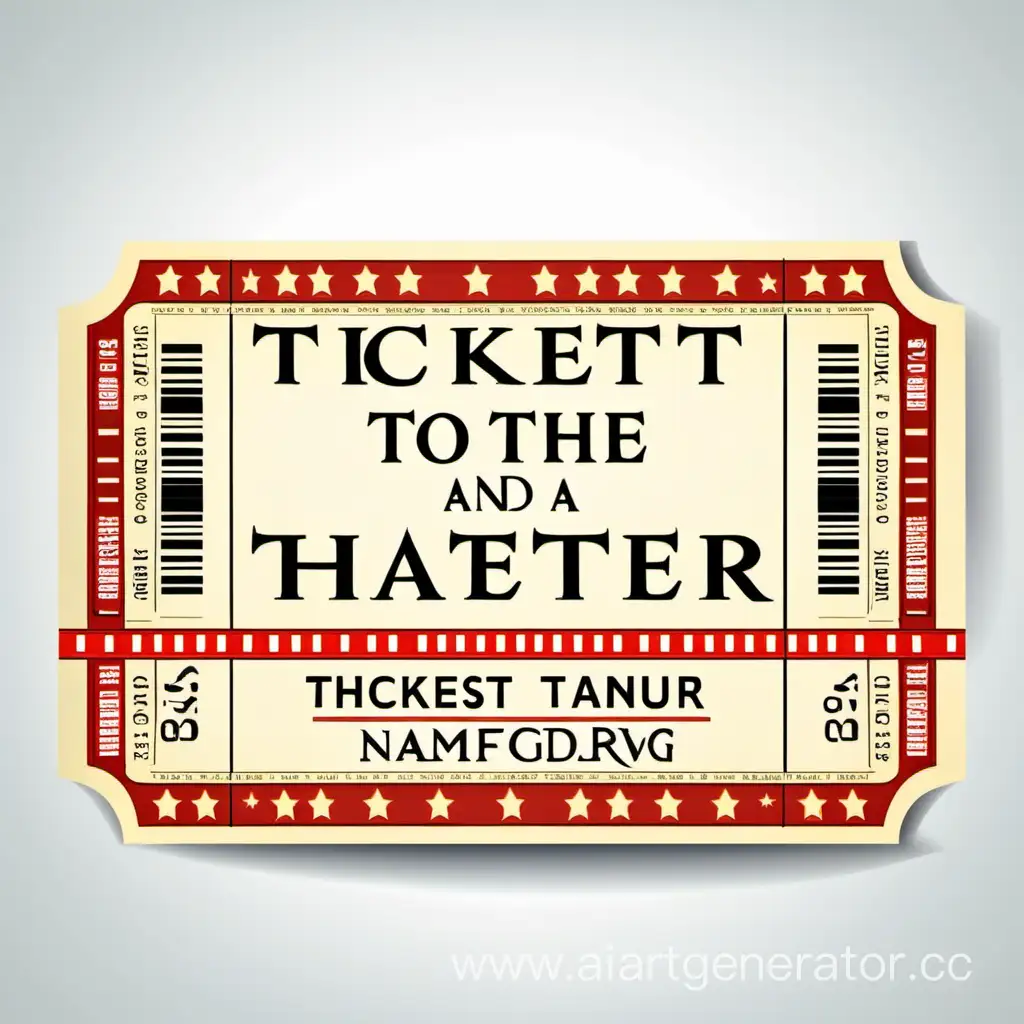 Elegant-Theater-Ticket-on-a-Clean-White-Background