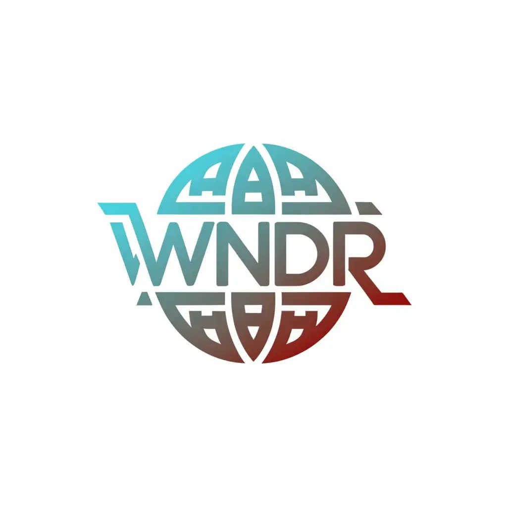 a logo design,with the text WNDR, main symbol:News Globe,Moderate, clear background