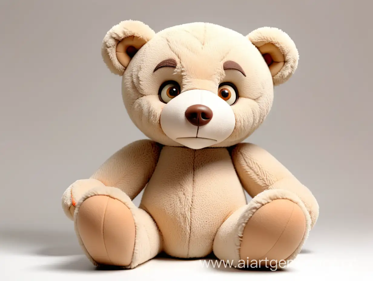 Adorable-Teddy-Bear-with-Brown-Eyes-on-White-Background