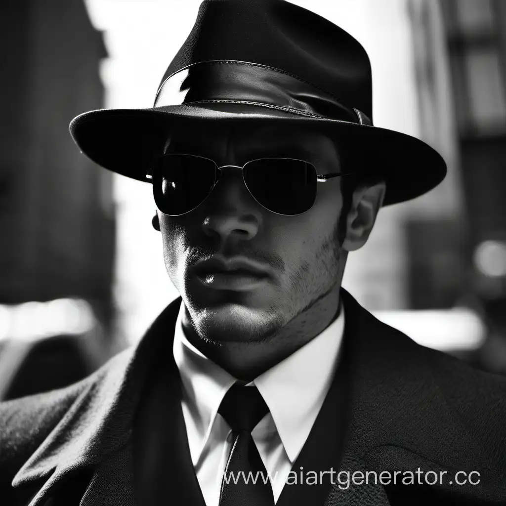 Mafia-America-Intense-CloseUp-of-a-Gangster-in-Black-and-White