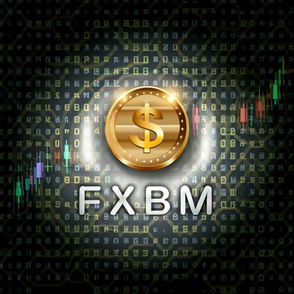 logo, Dollar Money Forex Gold, with the text "FXBM", typography, be used in Finance industry. enable 3D