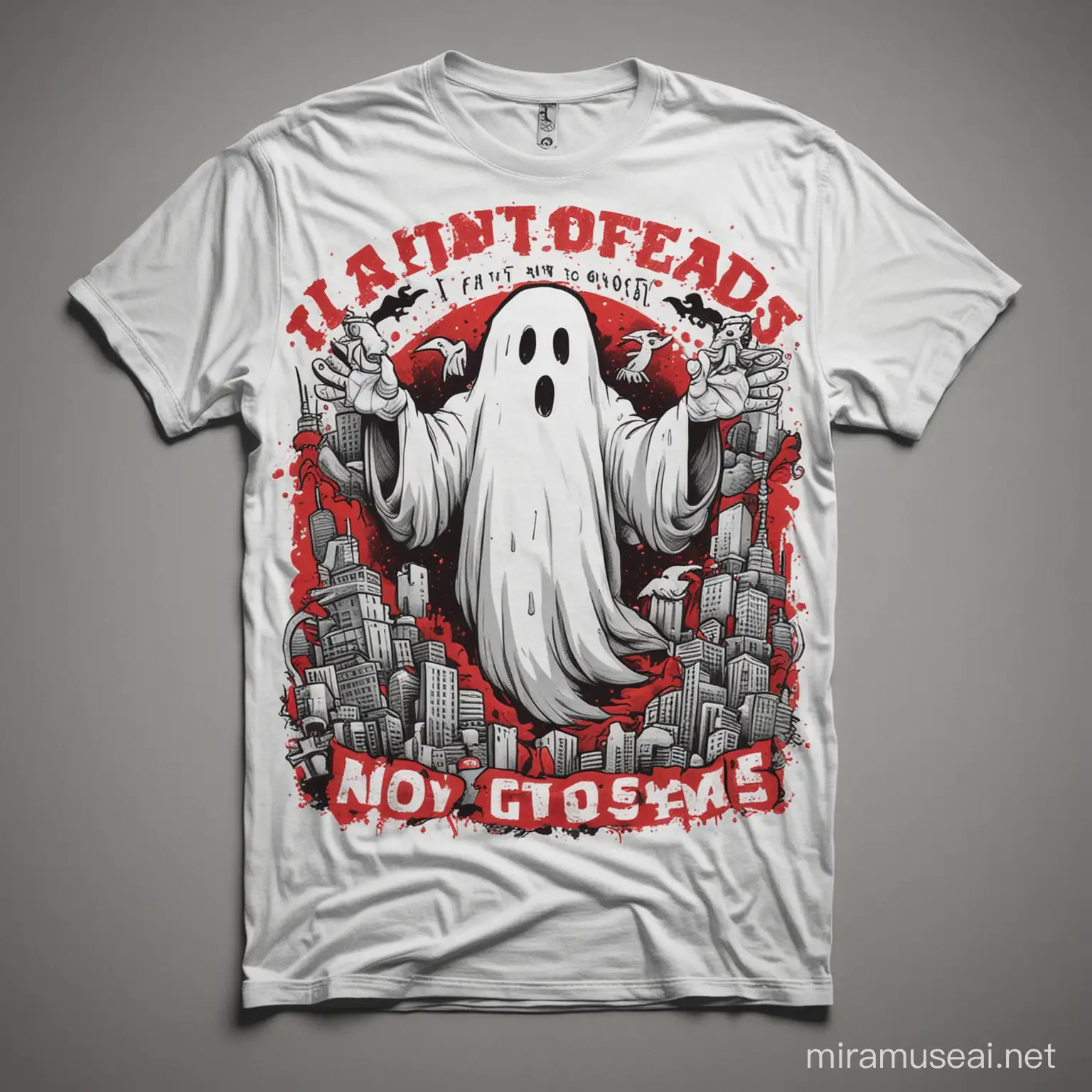 Youth Streetwear TShirt Design Ghostbusters Inspired Illustration