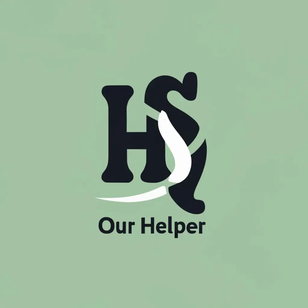 logo, HS, with the text "Our Helper", typography, be used in Education industry