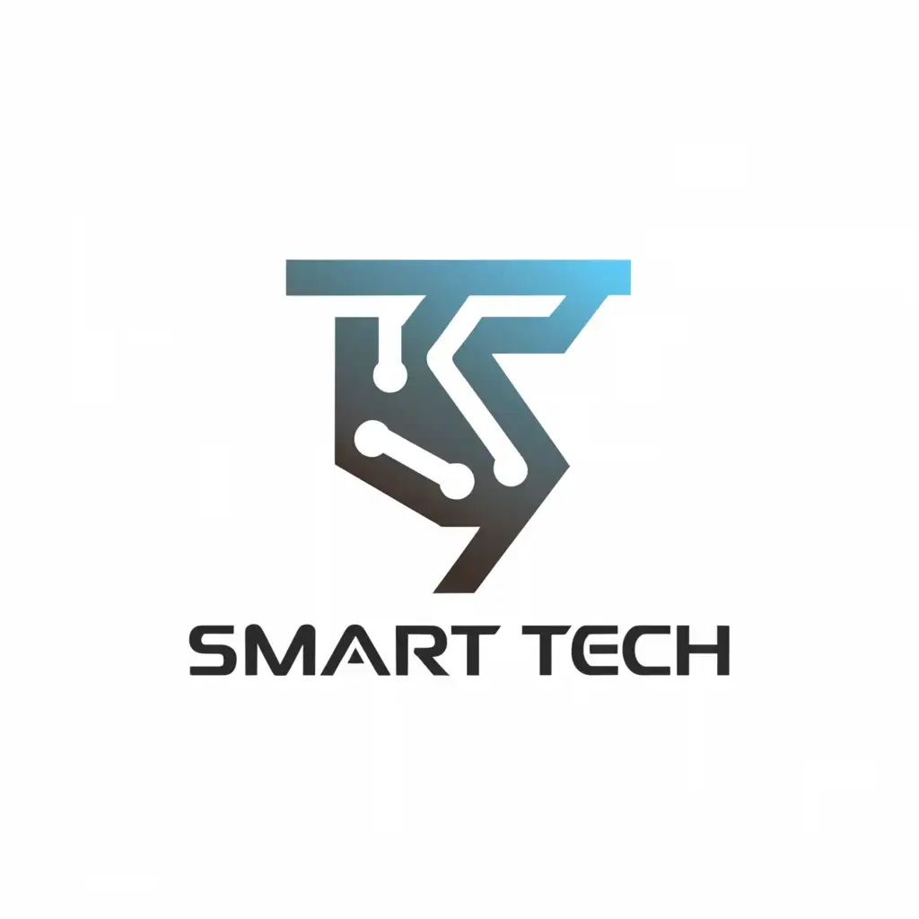 a logo design,with the text "Smart Tech", main symbol:the letter T,Minimalistic,be used in Technology industry,clear background
