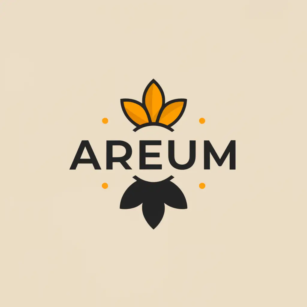 a logo design,with the text "Areum", main symbol:black eyed Susan,Moderate,be used in Retail industry,clear background