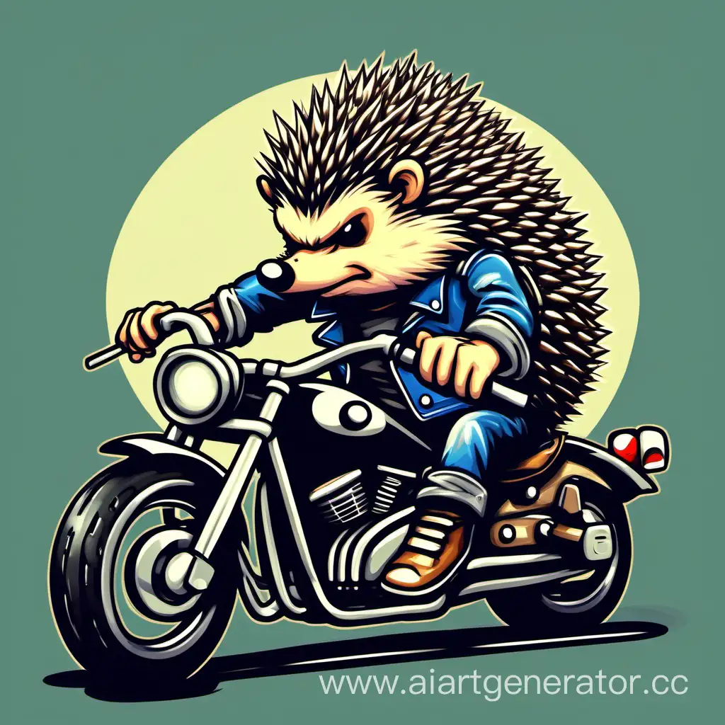 Fierce-Hedgehog-Biker-Riding-Motorcycle-with-Intensity