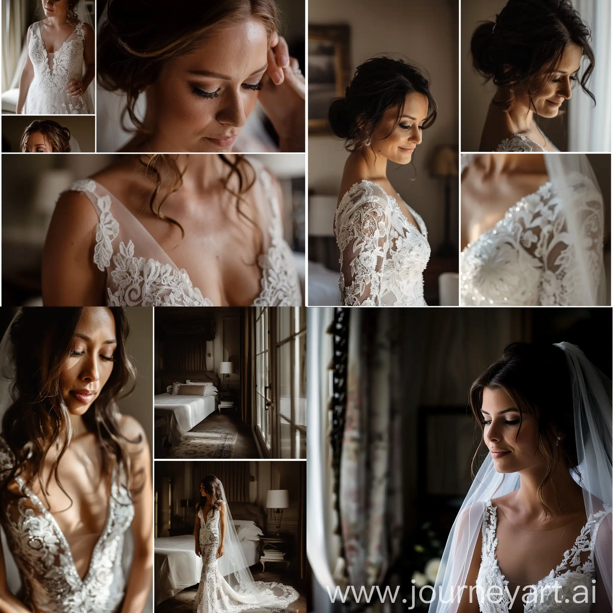 Brides-Morning-Preparations-with-Beautiful-Wedding-Attire