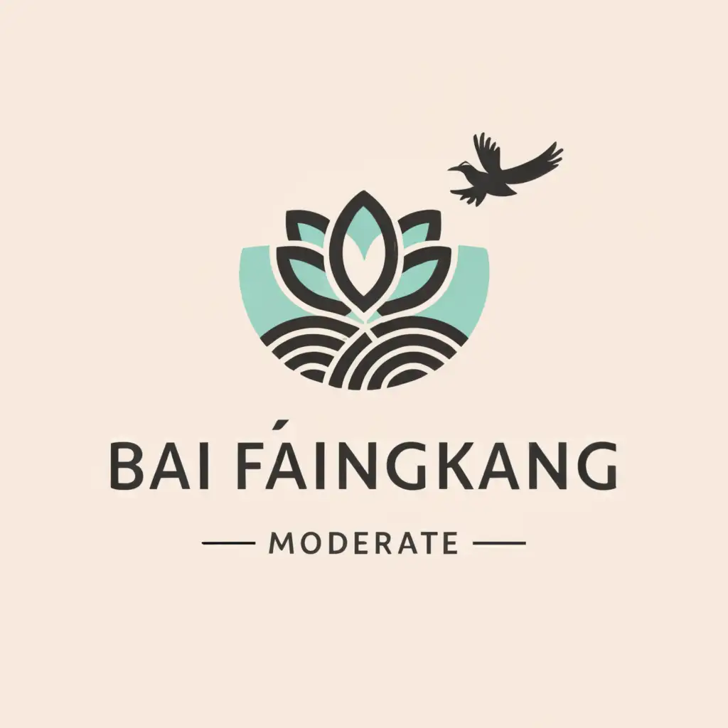 a logo design,with the text "Bai Fangkang", main symbol:Lotus Pond，Magpie,Moderate,be used in Medical Dental industry,clear background