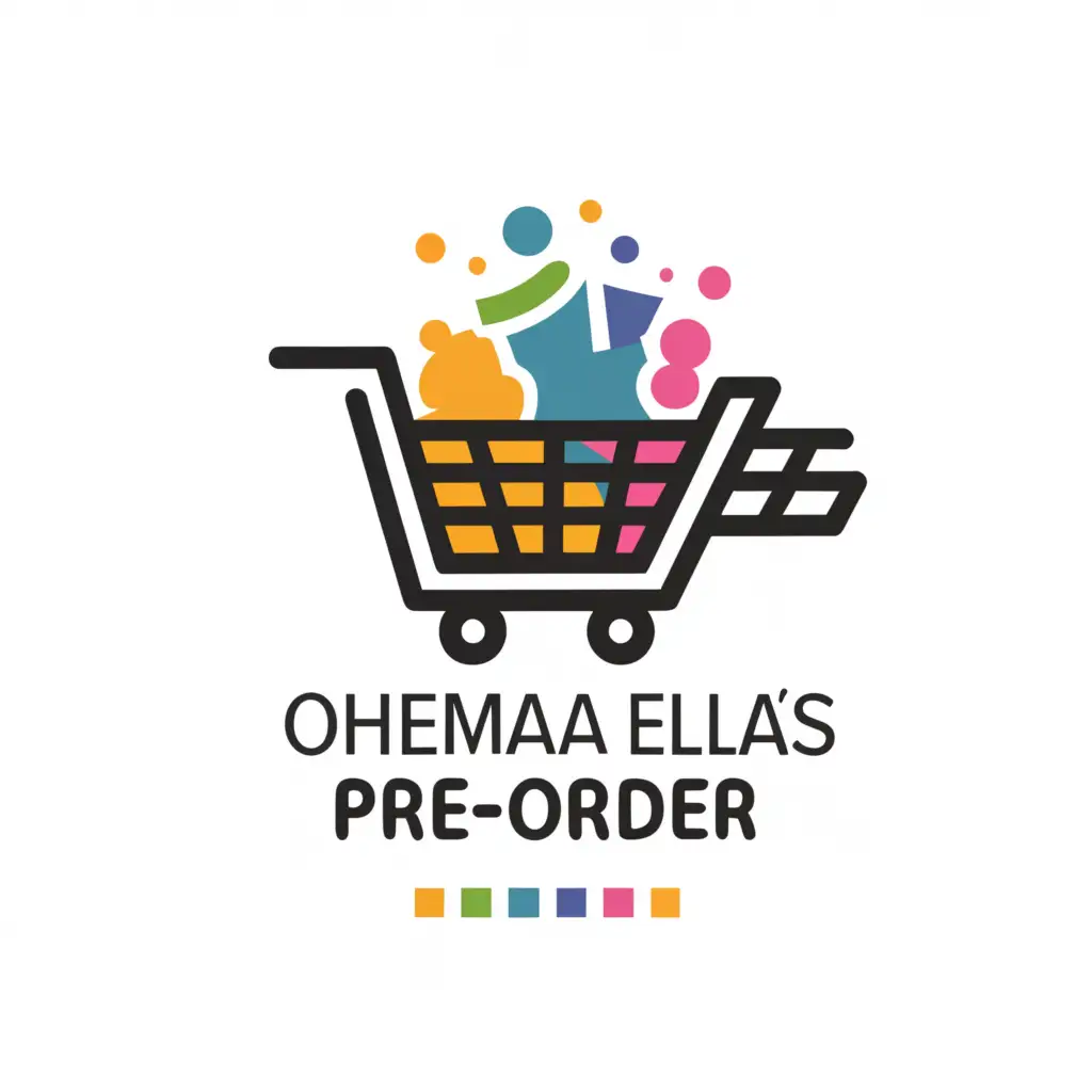 a logo design,with the text "Ohemaa Ella's preorder", main symbol:cart,Moderate,be used in Retail industry,clear background
