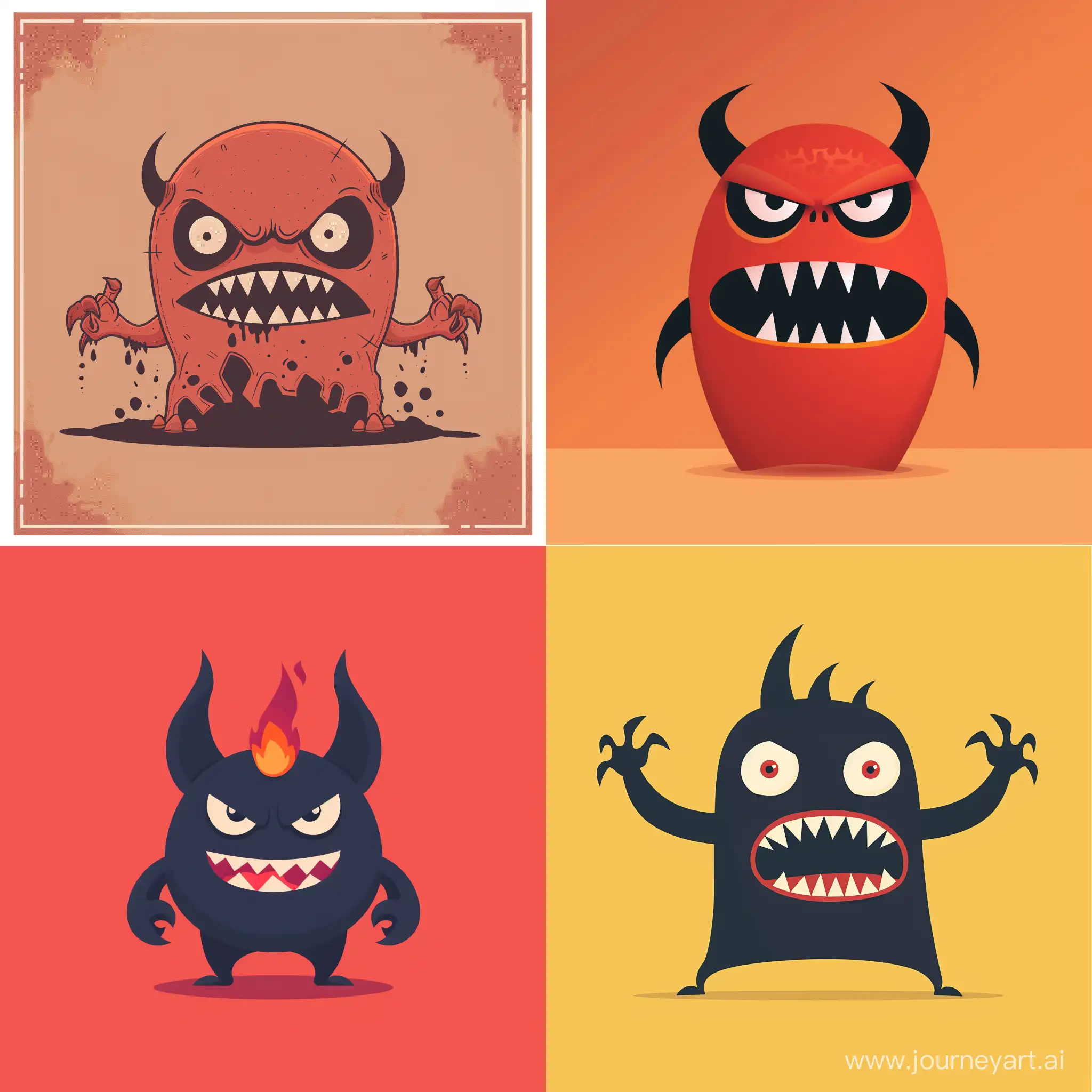 illustration a minimal graphic image about Bad Backlinks which is like an evil with a plain color background