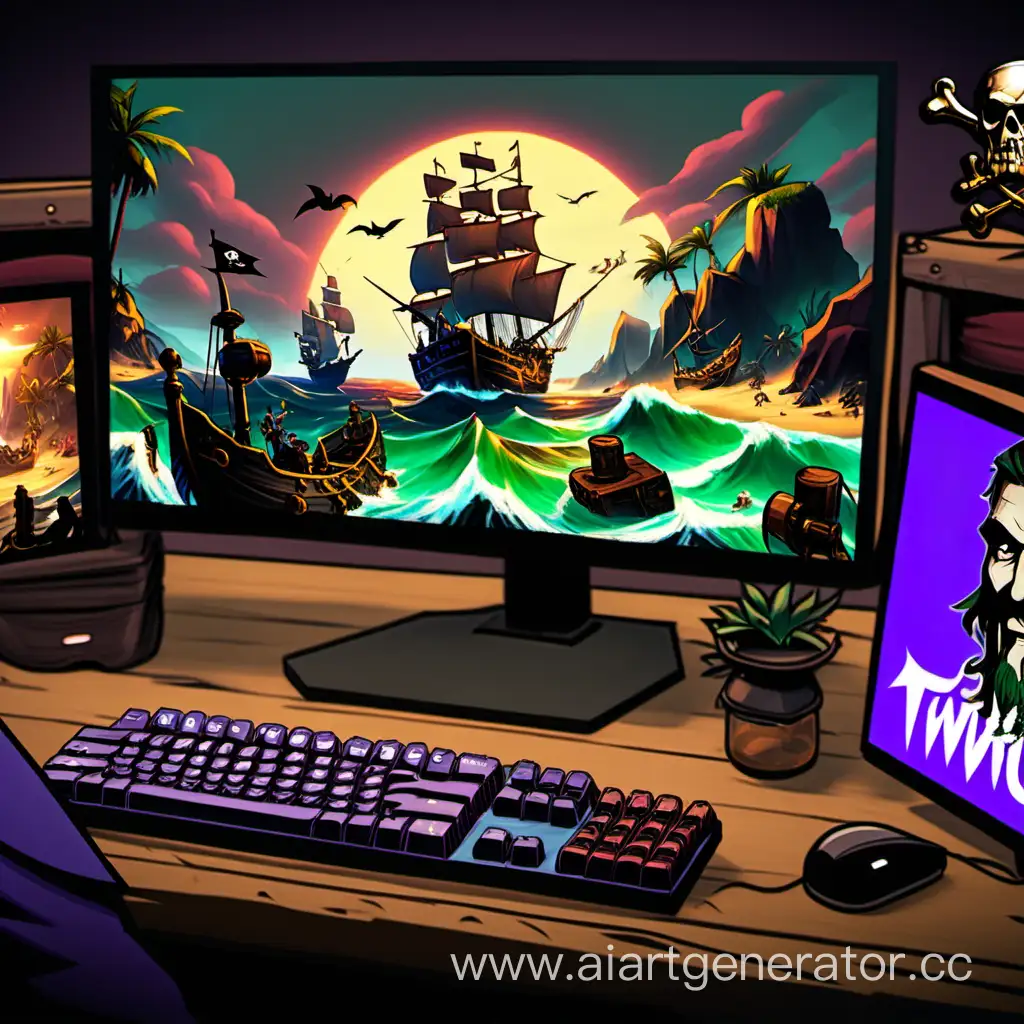 Gamer-Streaming-Sea-of-Thieves-on-Twitch
