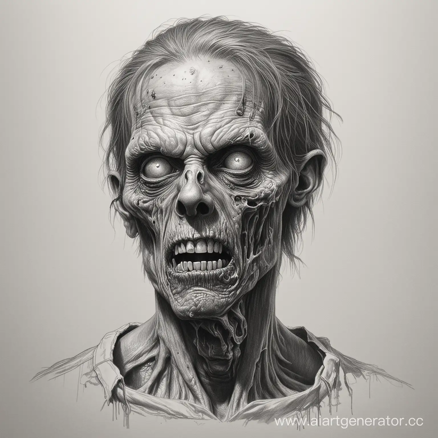 Realistic-Pencil-Drawing-of-a-Terrifying-Zombie