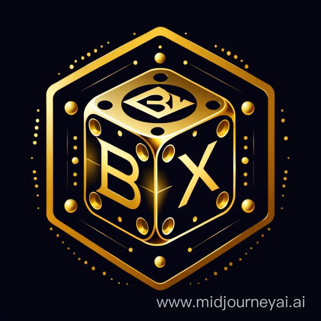 Dark and Golden BBX Logo Dice Testnet Participant Emblem