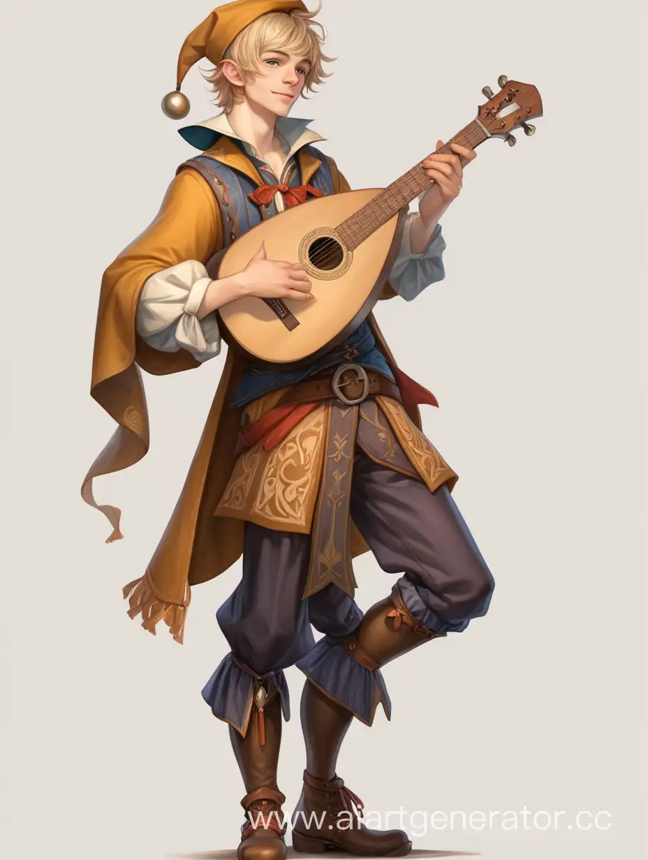 Young-Jester-Bard-with-Lute-Dressed-for-Adventure