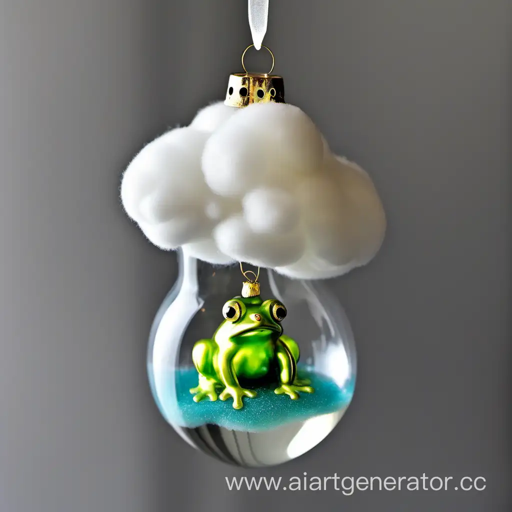 cloud in it vase, cloud in it light bulb, cloud in it glass frog, cloud in it Christmas ornament