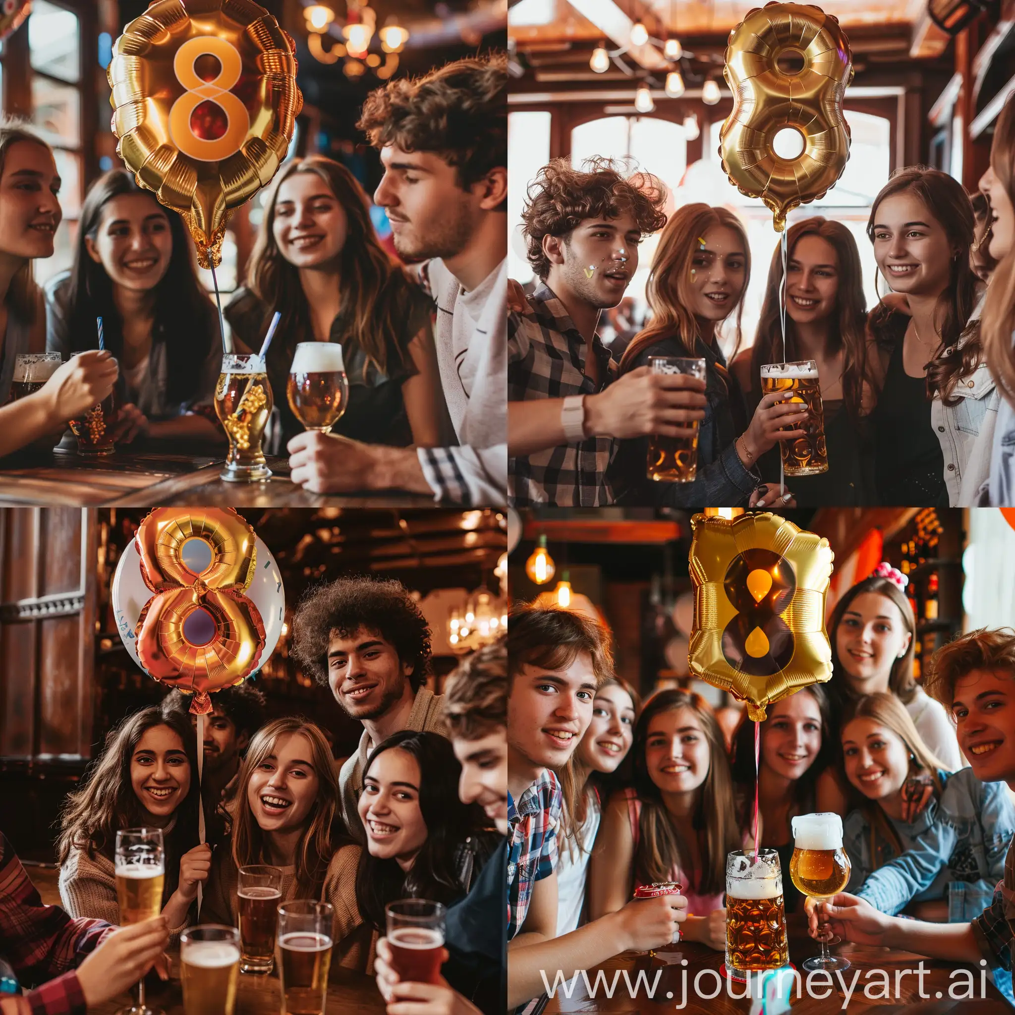 Joyful-8th-Birthday-Celebration-in-a-Vibrant-Beer-Pub