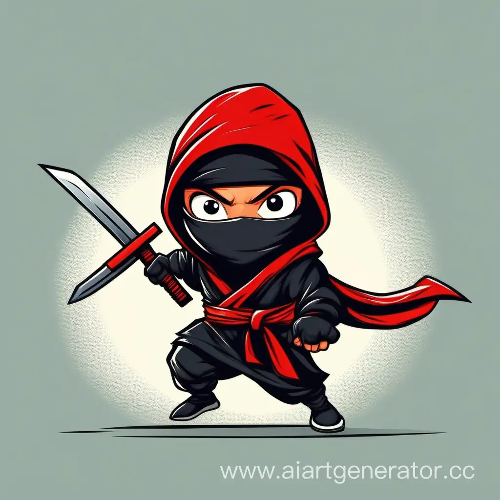 Stealthy-Ninja-Carrying-Flying-Blade-Box-with-Red-Belt-and-Headband