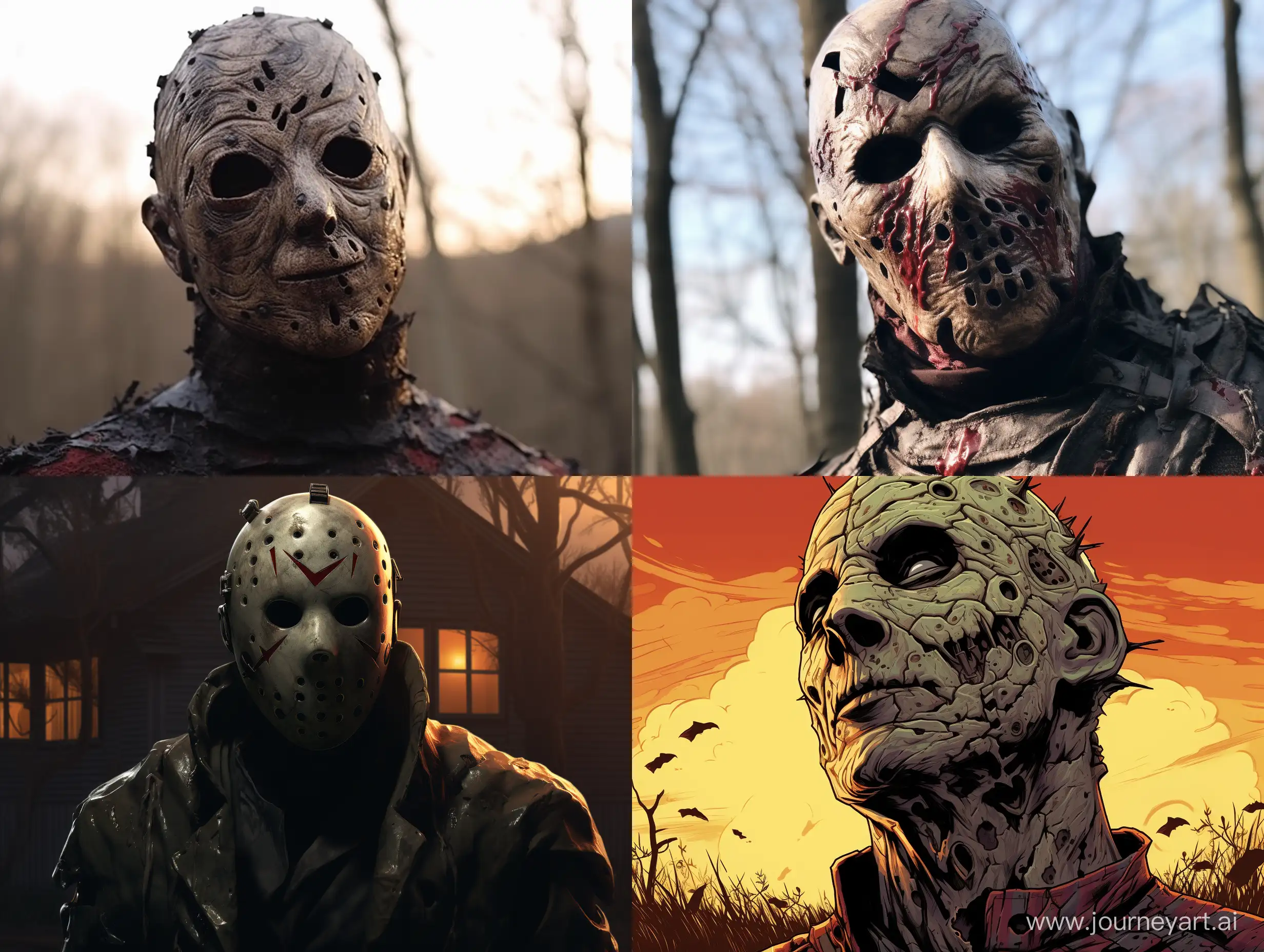 Terrifying-Halloween-Scene-Jason-Voorhees-Freddy-Krueger-and-Chaos-Unleashed