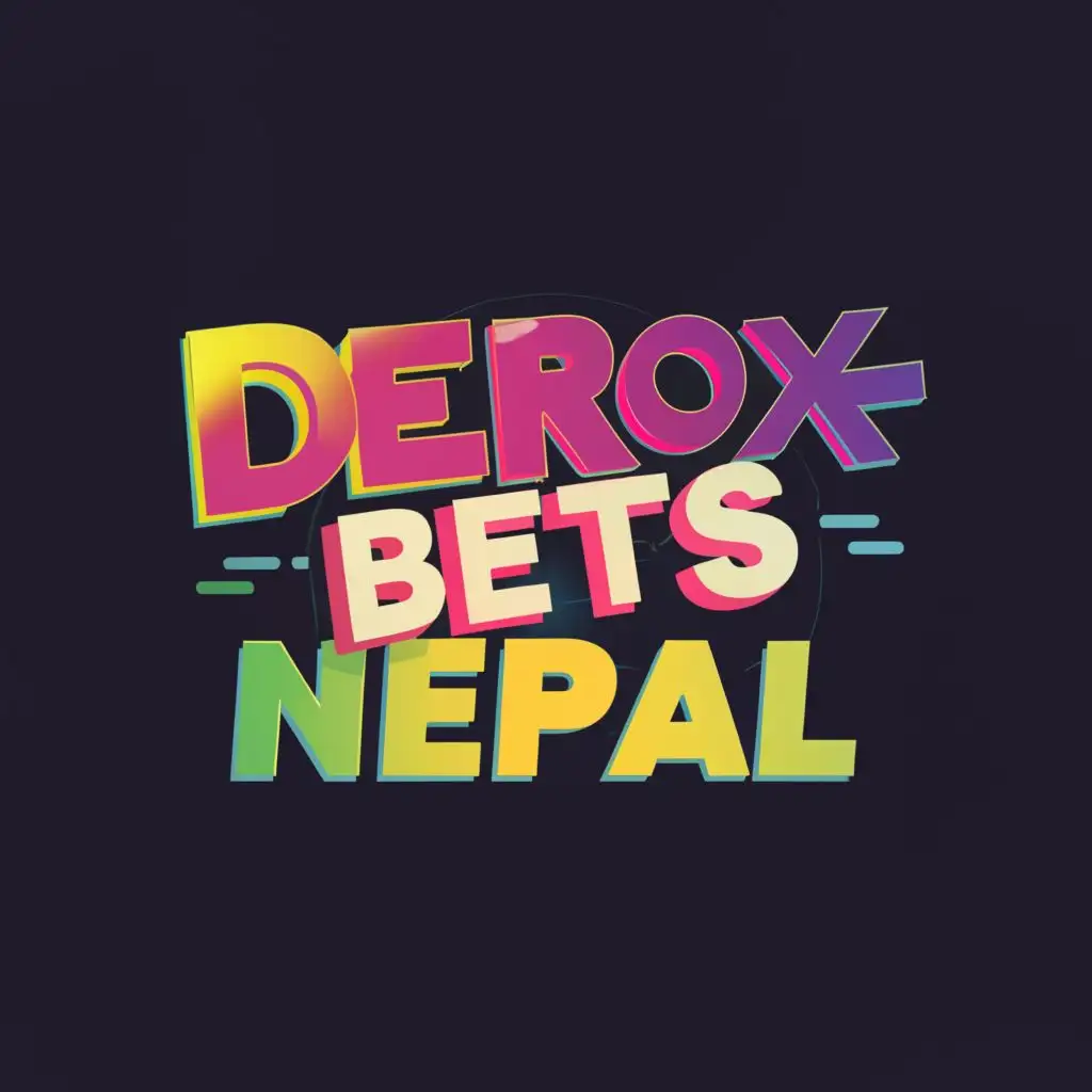 logo, DEROX BETS NEPAL, with the text "DEROX BETS NEPAL", typography, be used in Entertainment industry