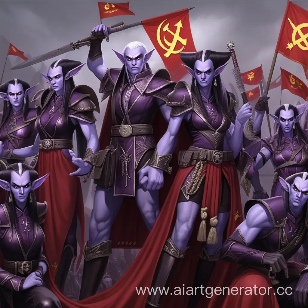 Communist-Party-Gathering-of-the-Dark-Elves-in-Enigmatic-Forest