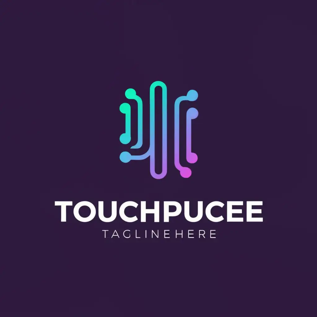 a logo design,with the text "TouchPuce", main symbol:NFC,Moderate,be used in Technology industry,clear background