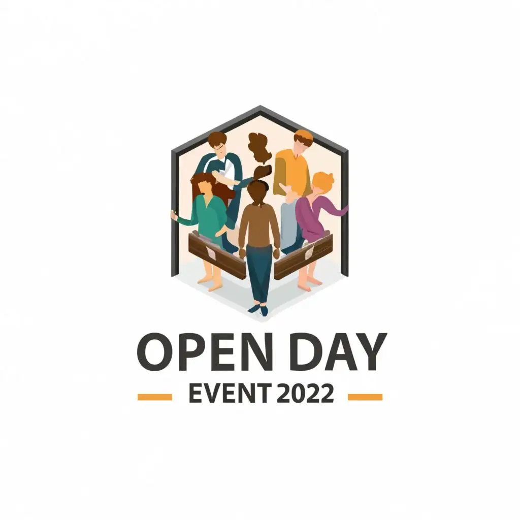 a logo design,with the text "Open Day -2024", main symbol:Open to people,Moderate,be used in Education industry,clear background