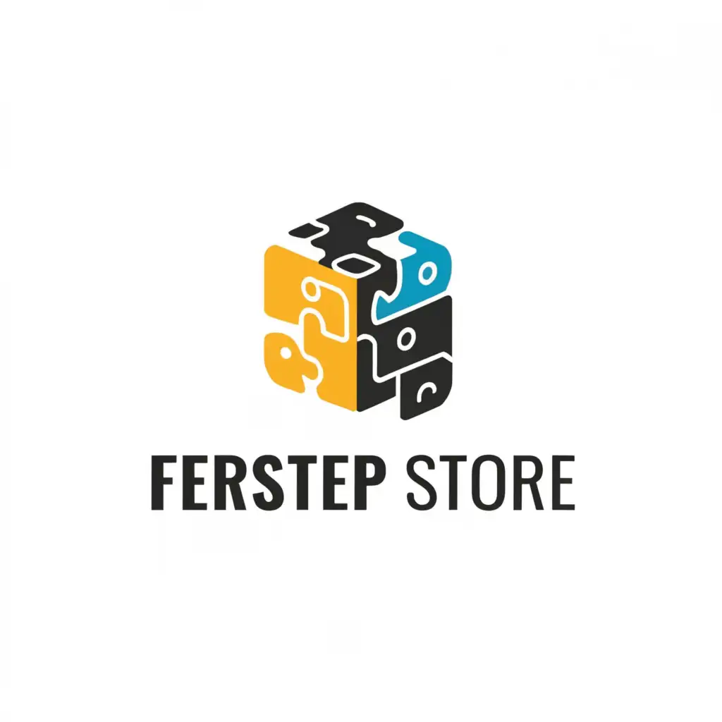 a logo design,with the text "Ferstep Store", main symbol:Puzzle,Moderate,be used in Education industry,clear background
