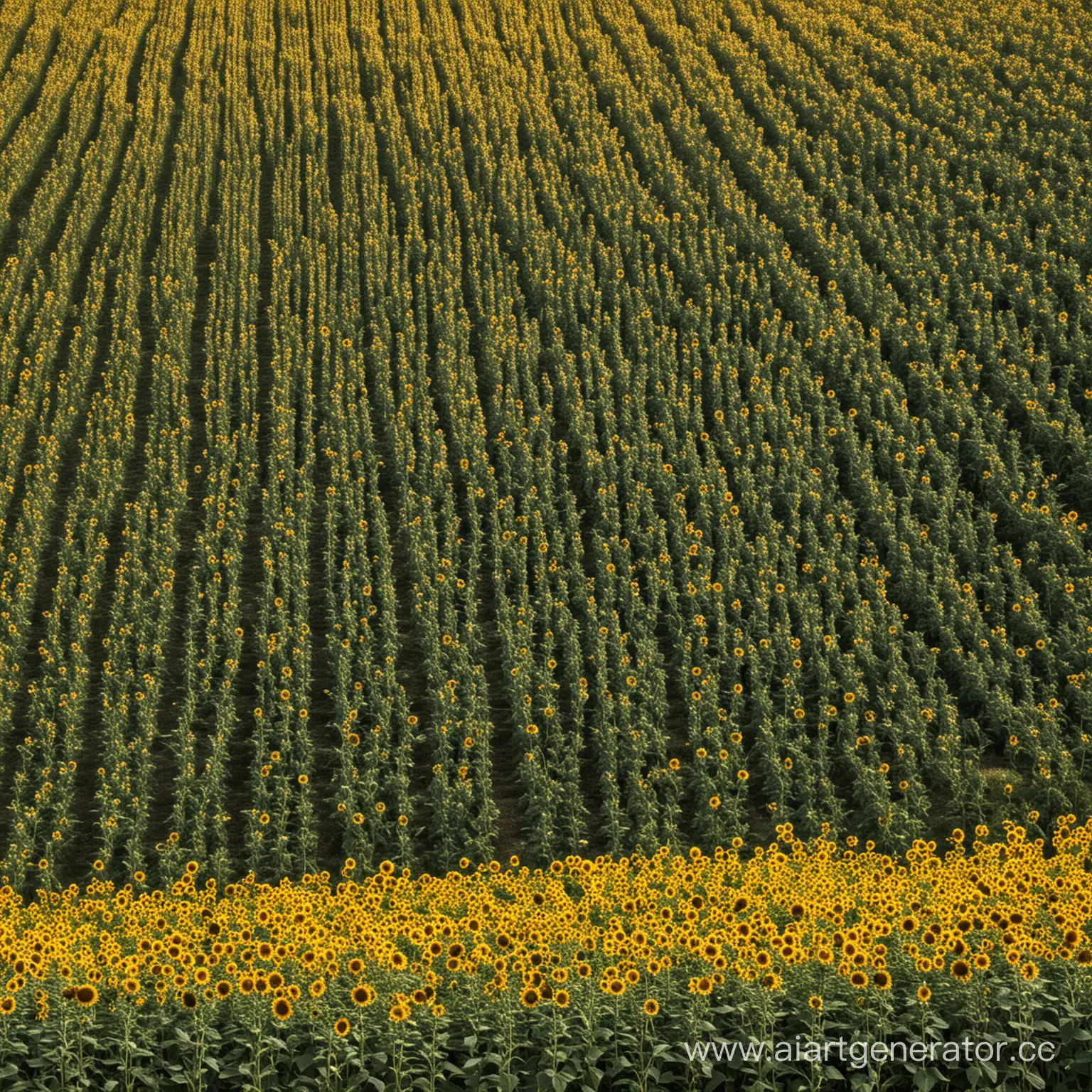 Vibrant-Field-of-Sunflowers-in-Full-Bloom