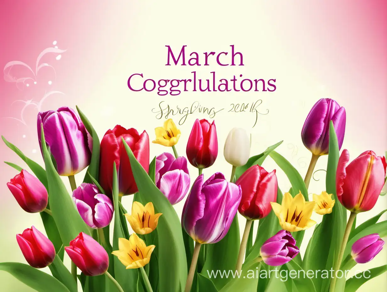 8 марта поздравление весна цветы ручьи тюльпаны