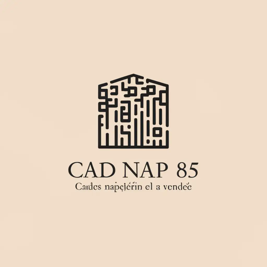 a logo design,with the text 	extit{Cad Nap 85
Cadastre napoléonien de la Vendée}, main symbol:pentagon shape,archive,Minimalistic,be used in Nonprofit industry,clear background