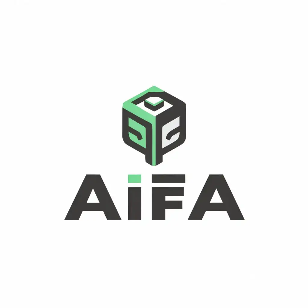 a logo design,with the text "aifa", main symbol:robot, drawing squares,Moderate,be used in Technology industry,clear background