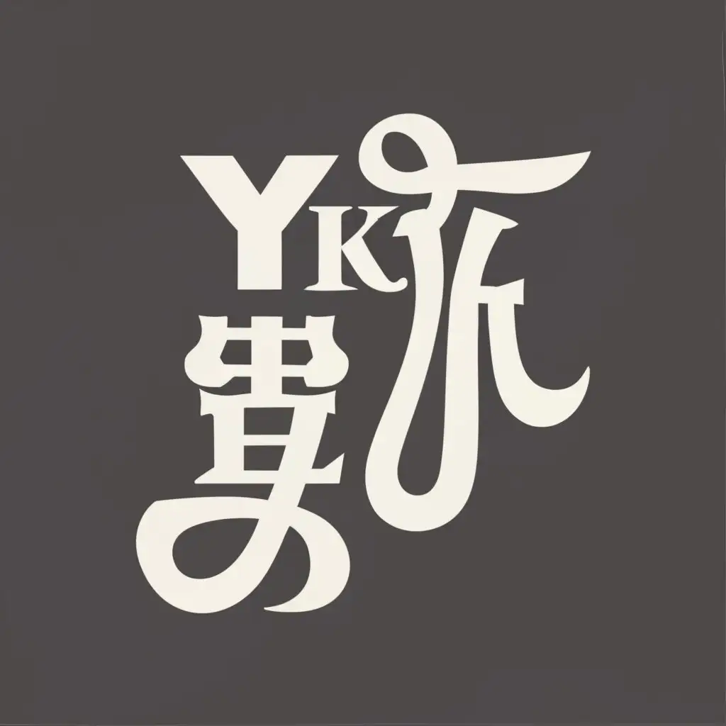 logo, YK logo, with the text "yingkai", typography