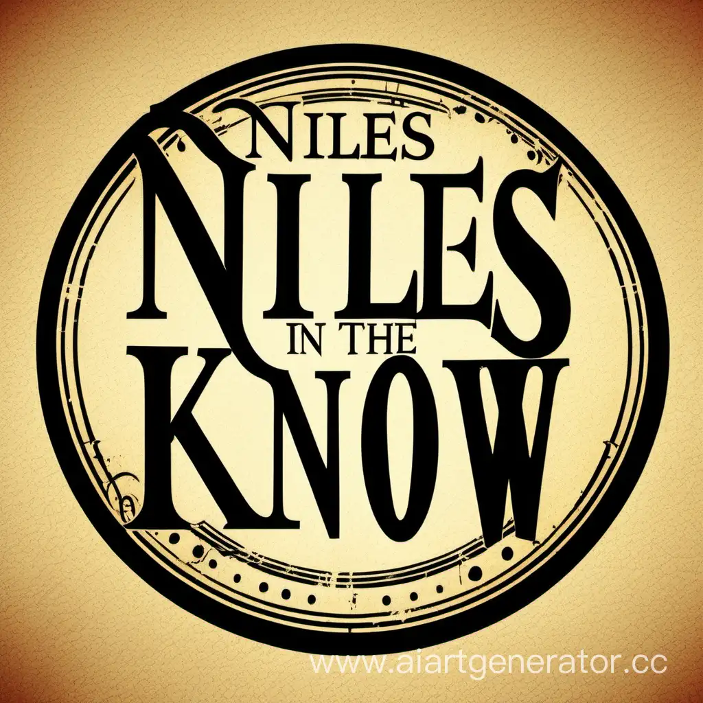 "Niles in the Know" test logo, give it a news style 1800's