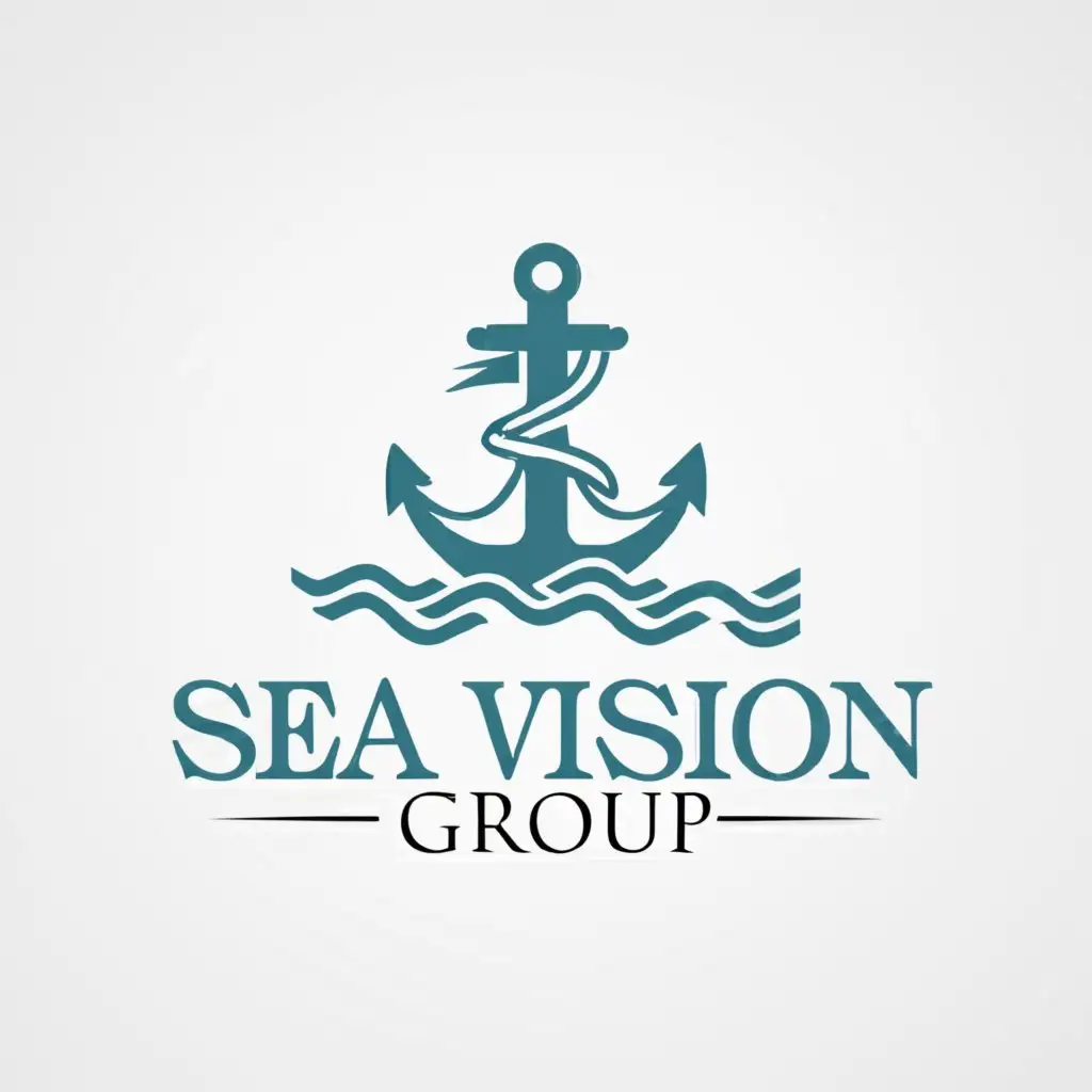 a logo design,with the text 'Sea Vision Group', main symbol:House, Anchor and Ocean,Moderate,clear background