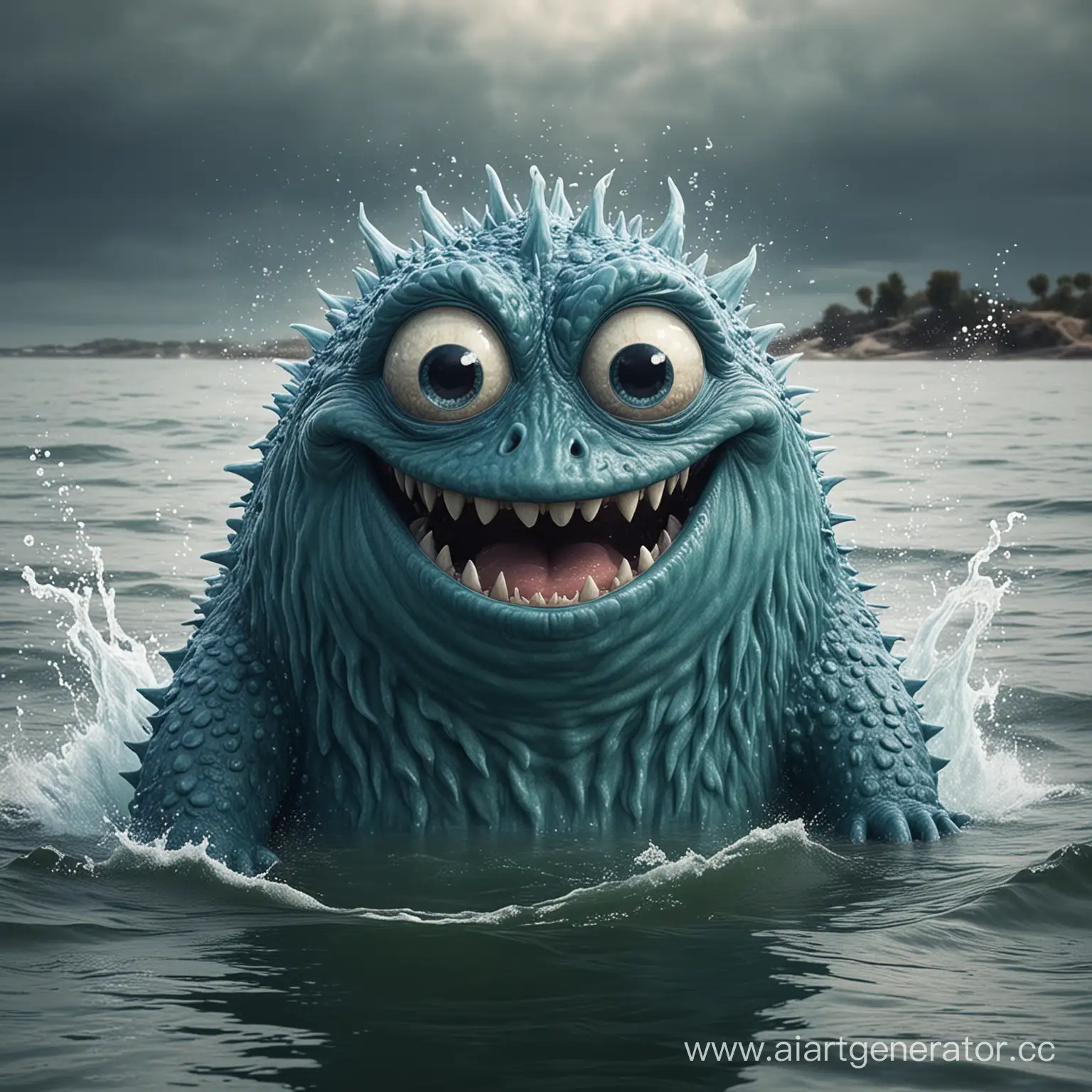 Grinning-Water-Monster-Emerges-from-Depths