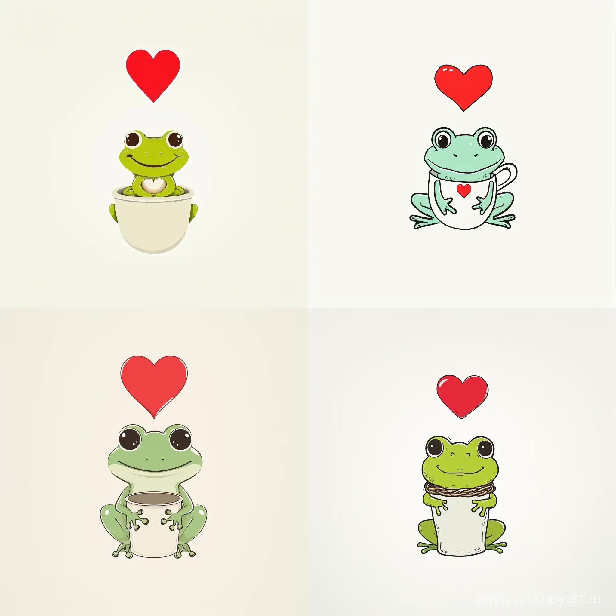 Adorable-Cartoon-Green-Frog-in-a-Cup-with-a-Heart-on-a-White-Background