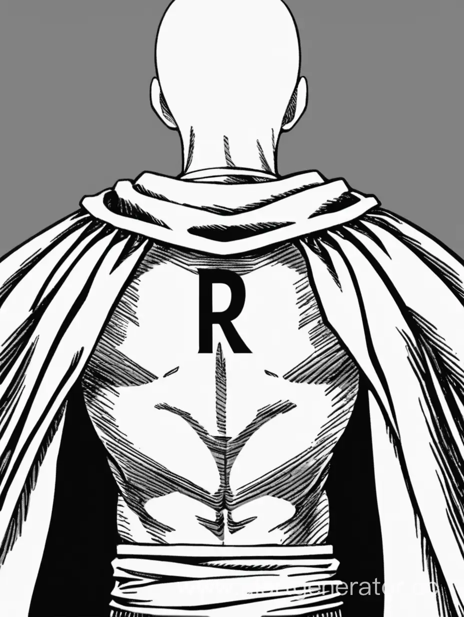 Monochrome-Saitama-with-R4Ninscribed-Cape