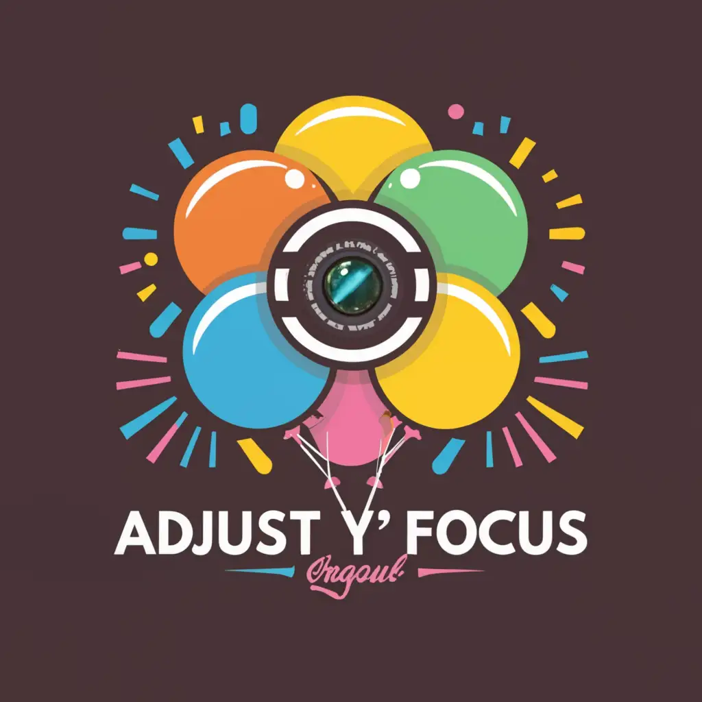 LOGO-Design-For-Adjust-Ya-Focus-Vibrant-Balloons-and-Party-Theme-for-Events-Industry