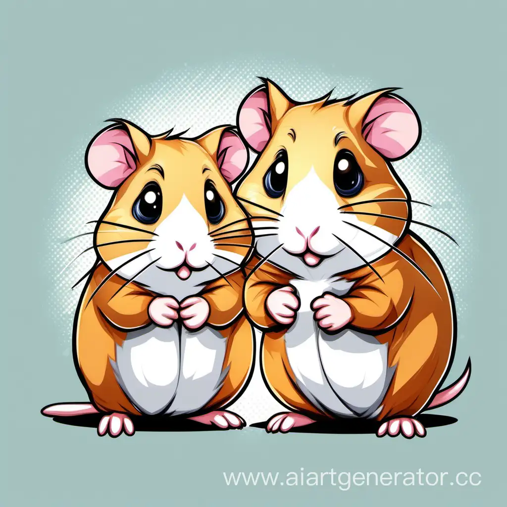 Cute-Cartoon-Hamsters-Couple-in-High-Definition-with-Transparent-Background