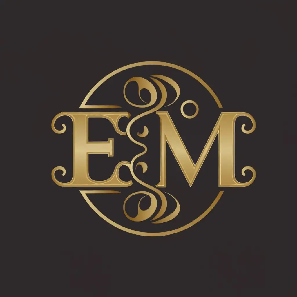 a logo design,with the text "ECM", main symbol:GOLD,complex,clear background