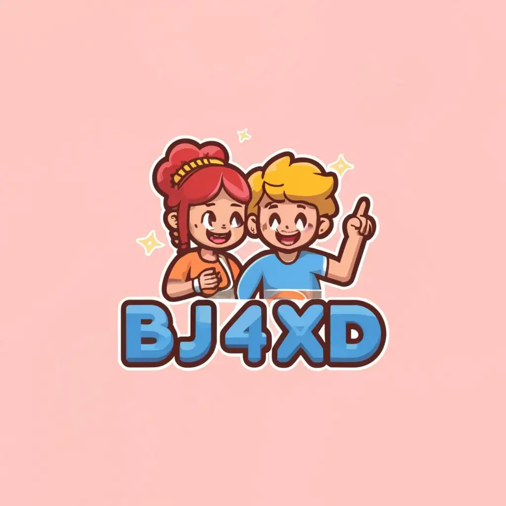 a logo design,with the text 'bj4xd', main symbol:Girls Chat with Boys,Moderate,clear background