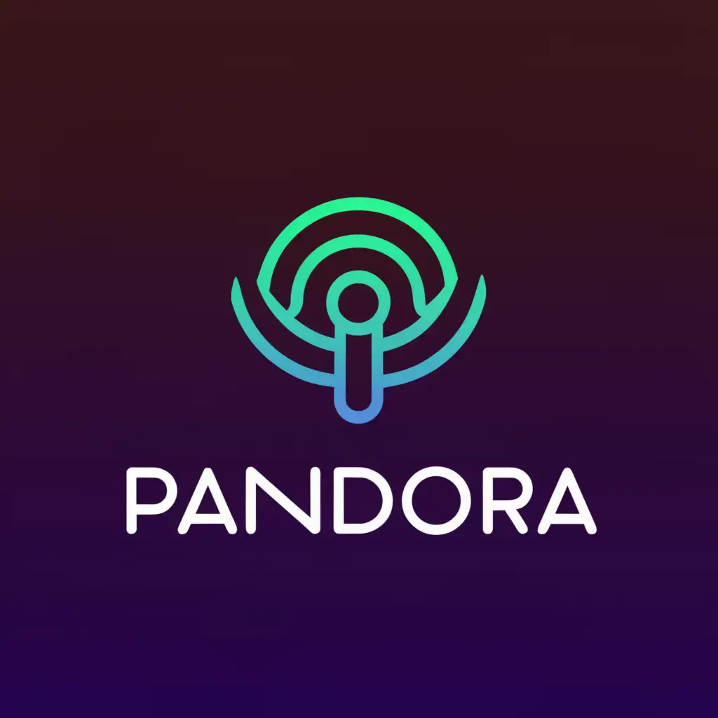 a logo design,with the text "Pandora", main symbol:antenna,Moderate,be used in Technology industry,clear background